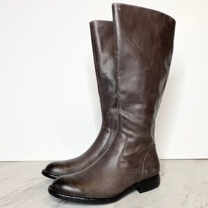 New! Born North Gray Leather Riding Boot 6M